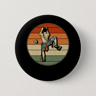 Rock Climbing Indoor Retro Mountain Climber 2 Inch Round Button