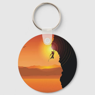 Rock climbing keychain