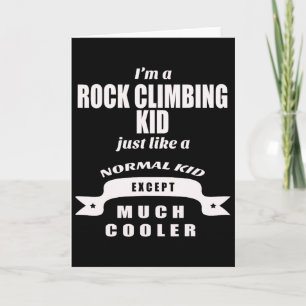 Rock Climbing Kid,climber, Outdoor Sports,team Fun Card