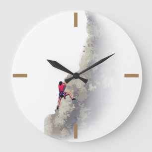 Rock Climbing Large Clock