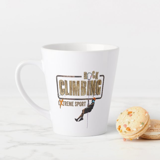 Rock Climbing | Latte Mug (In Situ)