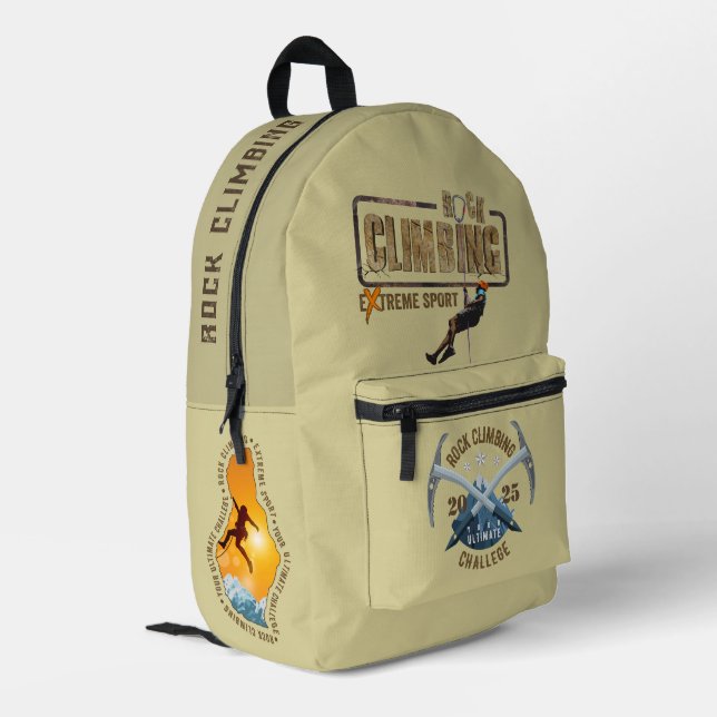 Rock Climbing - Light Colour (Yearly customize) |  Printed Backpack (Back Corner Left)