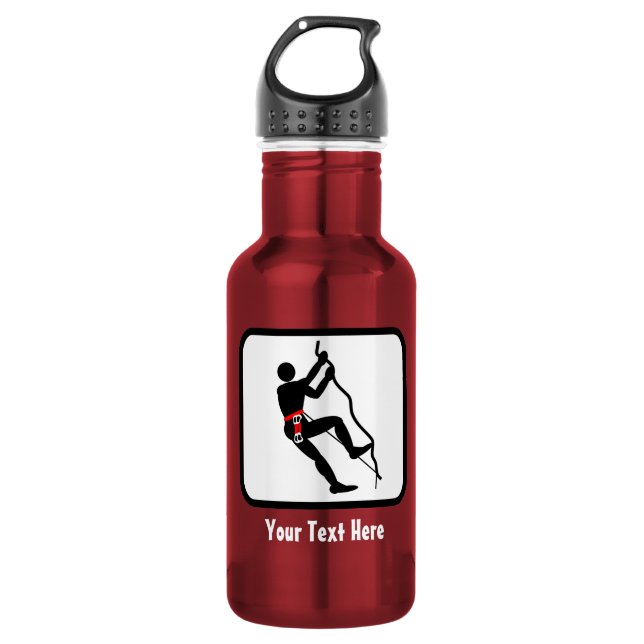 Rock Climbing Logo -- Customizable 532 Ml Water Bottle (Front)