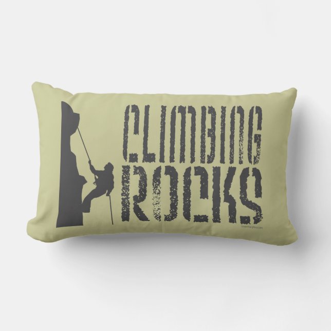 Rock Climbing Lumbar Pillow (Front)