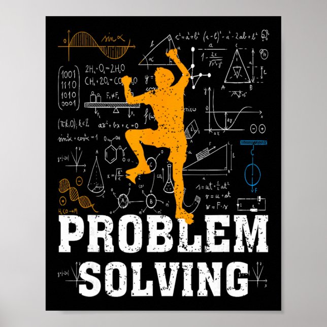 Rock Climbing Math Lover Problem Solving Mathemati Poster (Front)