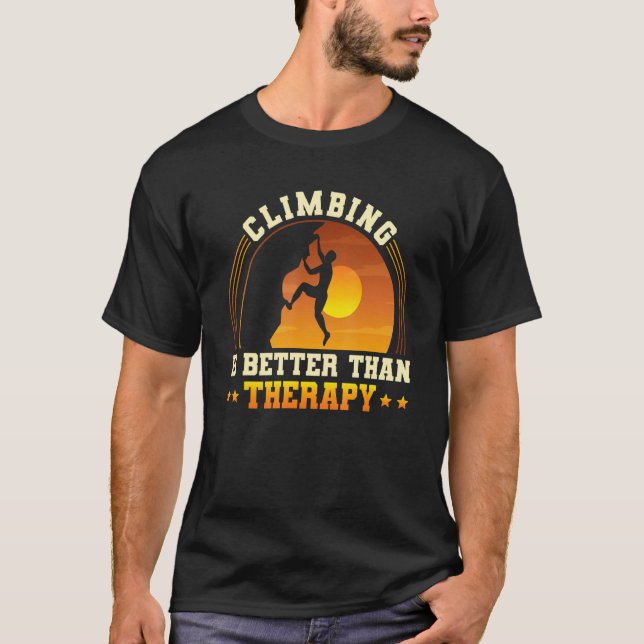 Rock Climbing Mountaineer Bouldering Save The Cara T-Shirt (Front)