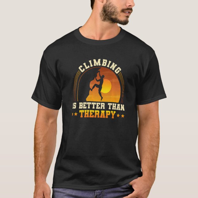 Rock Climbing Mountaineer Bouldering Save The Cara T-Shirt (Front)