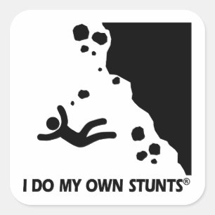 Rock-climbing My Own Stunts Square Sticker