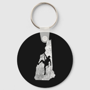 Rock Climbing - New Hampshire Rock Climbing Shirt  Keychain