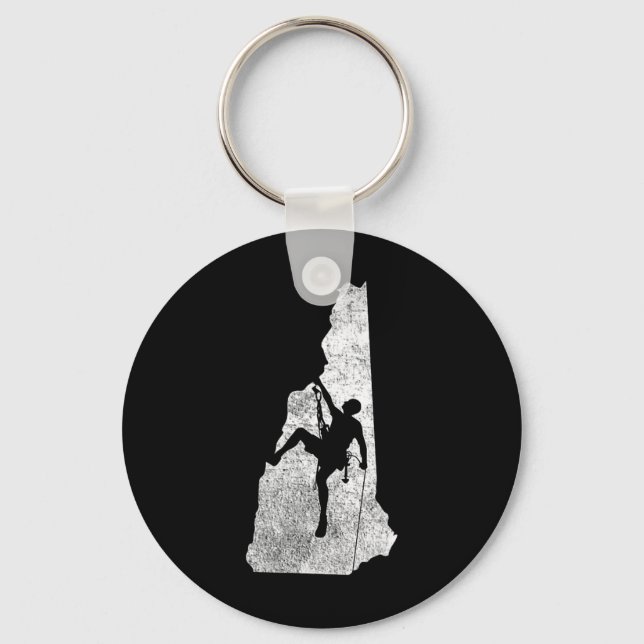 Rock Climbing - New Hampshire Rock Climbing Shirt  Keychain (Front)