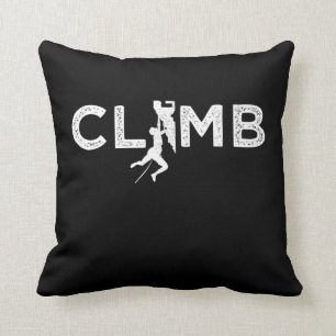 Rock Climbing Outdoor Mountain Climber Throw Pillow