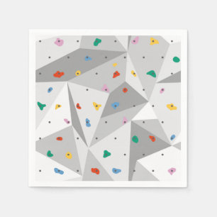 Rock Climbing Paper Napkin, Rock Wall Birthday Napkin