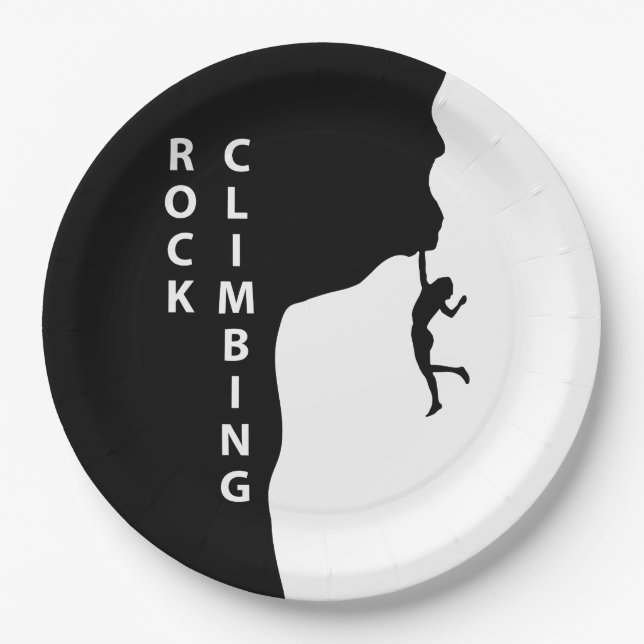 Rock climbing paper plate (Front)