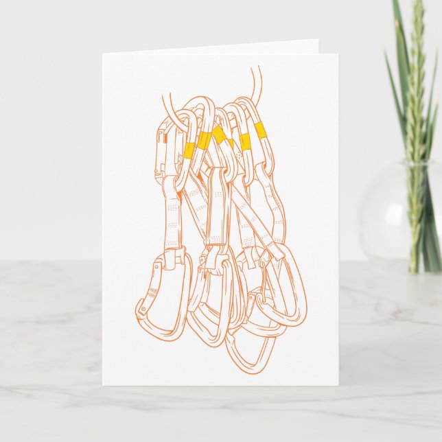 Rock climbing quickdraw set card (Front)