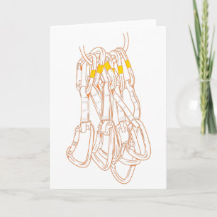 Rock climbing quickdraw set card