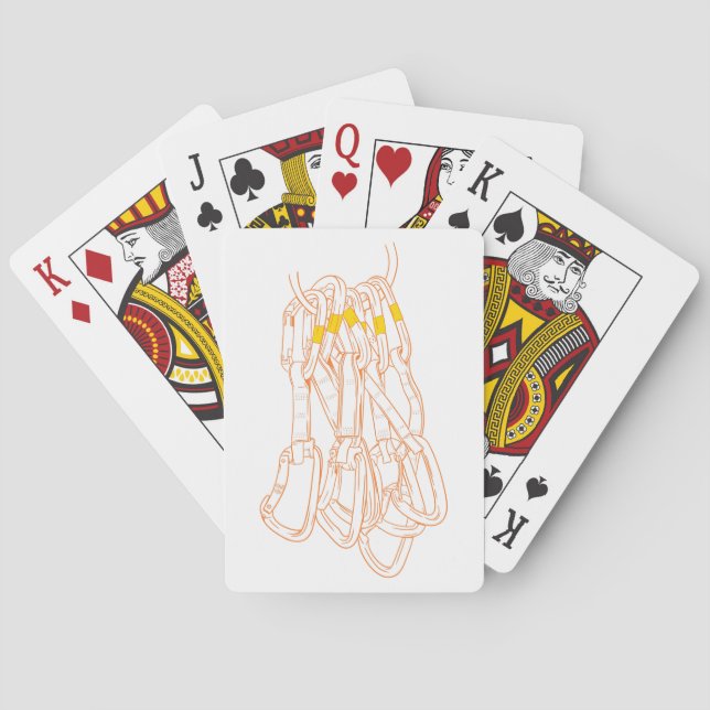 Rock climbing quickdraws playing cards (Back)