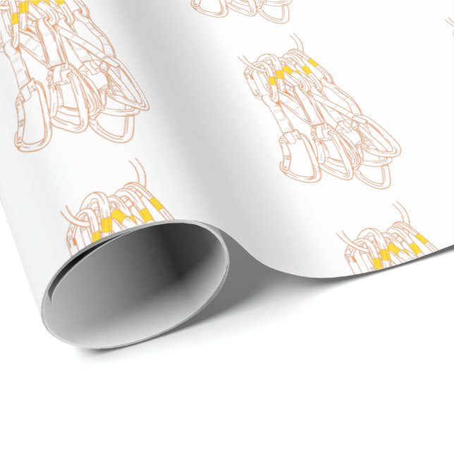 Rock climbing quickdraws wrapping paper (Roll Corner)