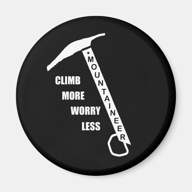 rock climbing quotes magnet (Front)