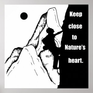 rock climbing quotes poster