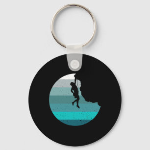 Rock Climbing Retro Bouldering Climber Vintage Sty Keychain