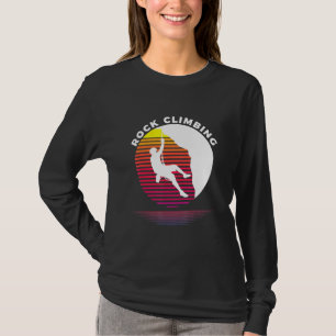 Rock Climbing Retro Sunset Style Bouldering 80s St T-Shirt
