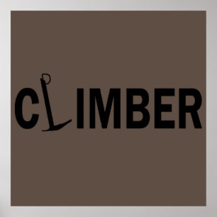 rock climbing rockclimber poster