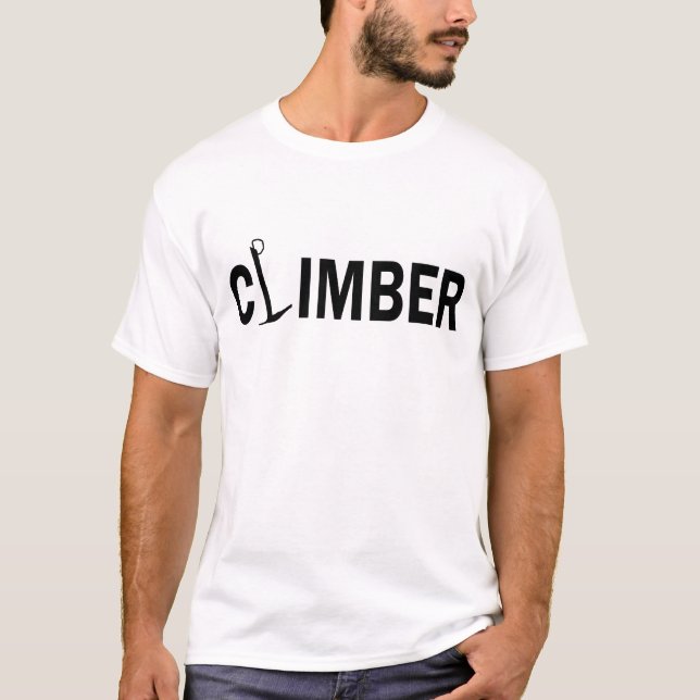 rock climbing rockclimber T-Shirt (Front)