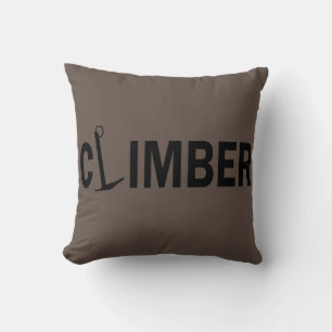 rock climbing rockclimber throw pillow