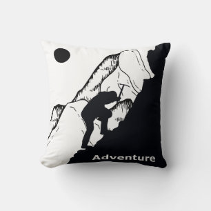 rock climbing rockclimbing throw pillow