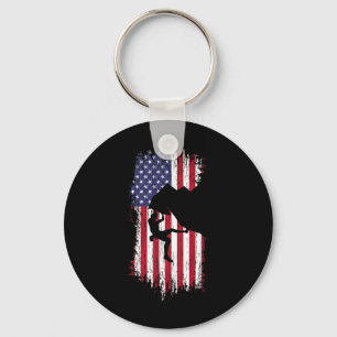 Rock Climbing Shirt - Grunge Climbing Keychain