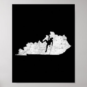Rock Climbing Shirt - Kentucky Rock Climbing Shirt Poster