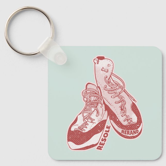 Rock climbing shoes resole keychain (Front)