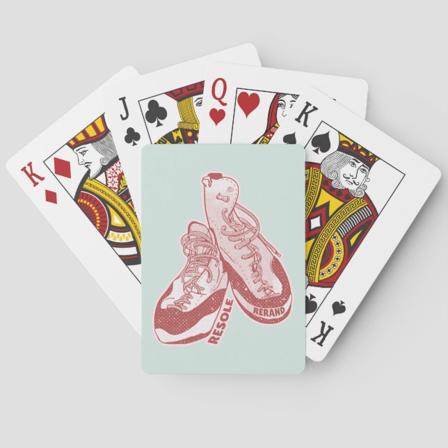 Rock climbing shoes resole playing cards (Back)