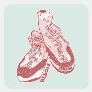 Rock climbing shoes resole square sticker
