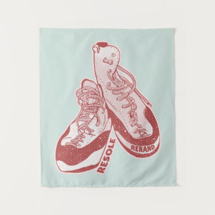 Rock climbing shoes resole tapestry