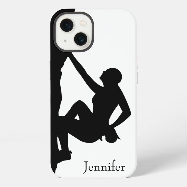 Rock Climbing Silhouette iPhone Case (Back)