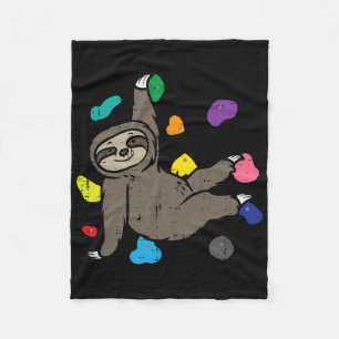 Rock Climbing Sloth Cute Climber Boys Girls Kids W Fleece Blanket