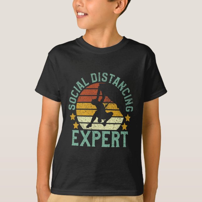 Rock Climbing Social Distancing Tee Climber Gift B (Front)