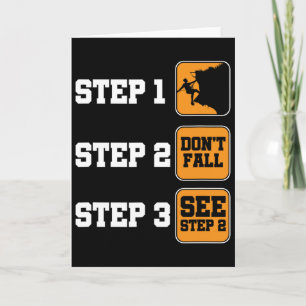 Rock Climbing Steps Mountain Hiking Camping Nature Card