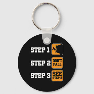 Rock Climbing Steps Mountain Hiking Camping Nature Keychain