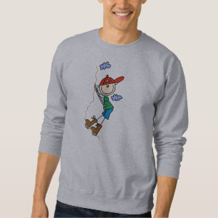 Rock Climbing Stick Figure Sweatshirt