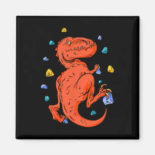 Rock Climbing T-rex Dino Bouldering  Magnet