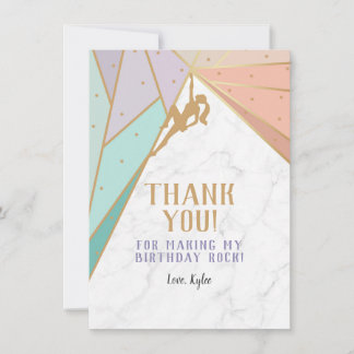 Rock Climbing Thank You Card