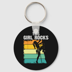 Rock Climbing, This Girl Rocks, Bouldering, Mounta Keychain