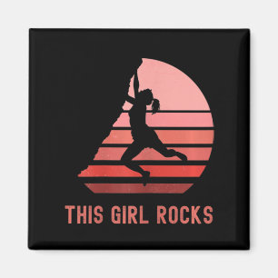 Rock Climbing This Girl Rocks Bouldering Mountain  Magnet