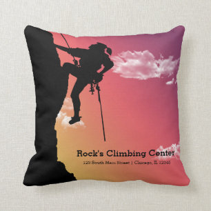 Rock Climbing Throw Pillow