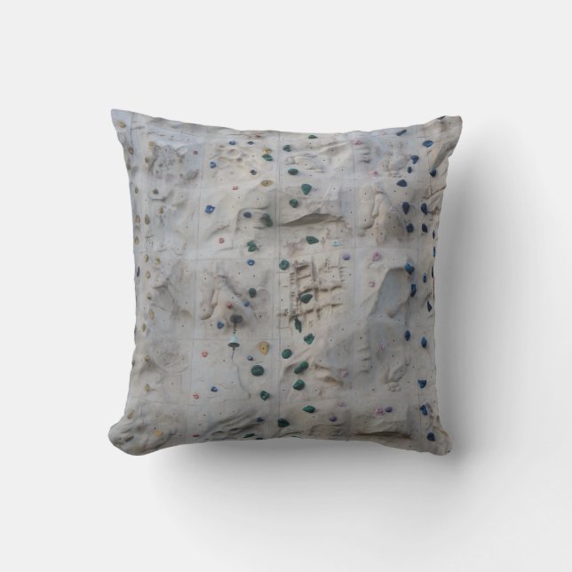 Rock Climbing Throw Pillow (Front)