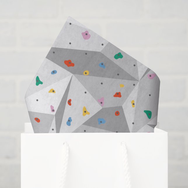 Rock Climbing Tissue Paper, Decoupage Rock Wall Paper (Gift Bag)