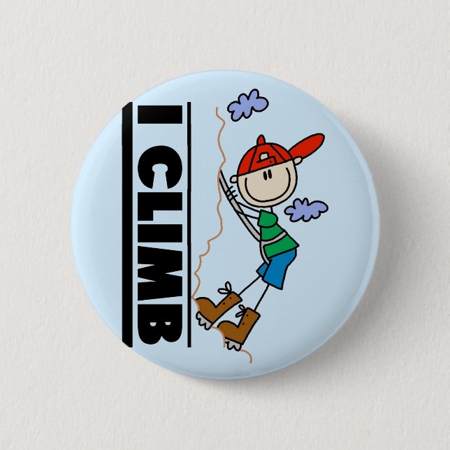 Rock Climbing Tshirts and Gifts 2 Inch Round Button (Front)