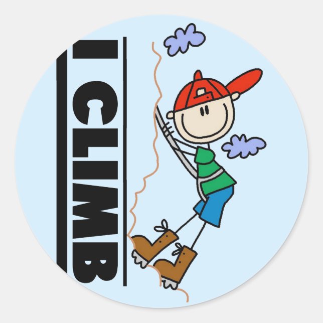 Rock Climbing Tshirts and Gifts Classic Round Sticker (Front)